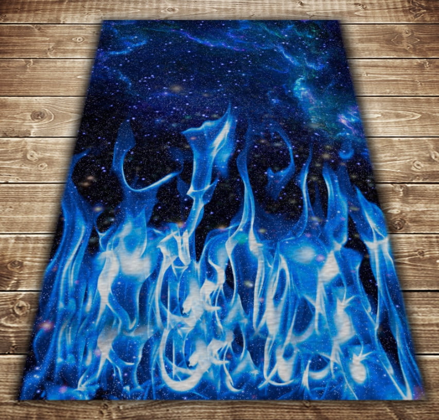 Плед з 3D принтом -Синій вогонь