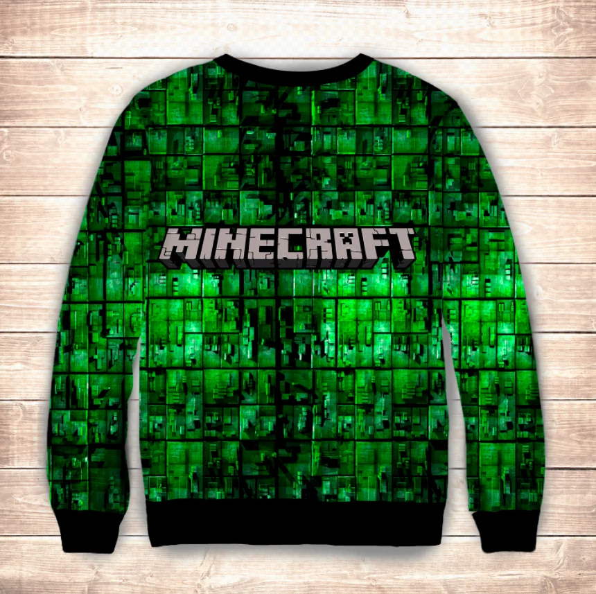 Свитшот 3D MINECRAFT GREEN