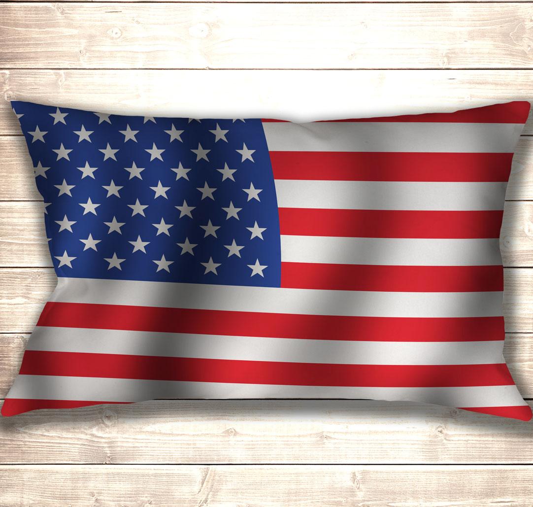Подушка-картина Американський прапор 50х70см
