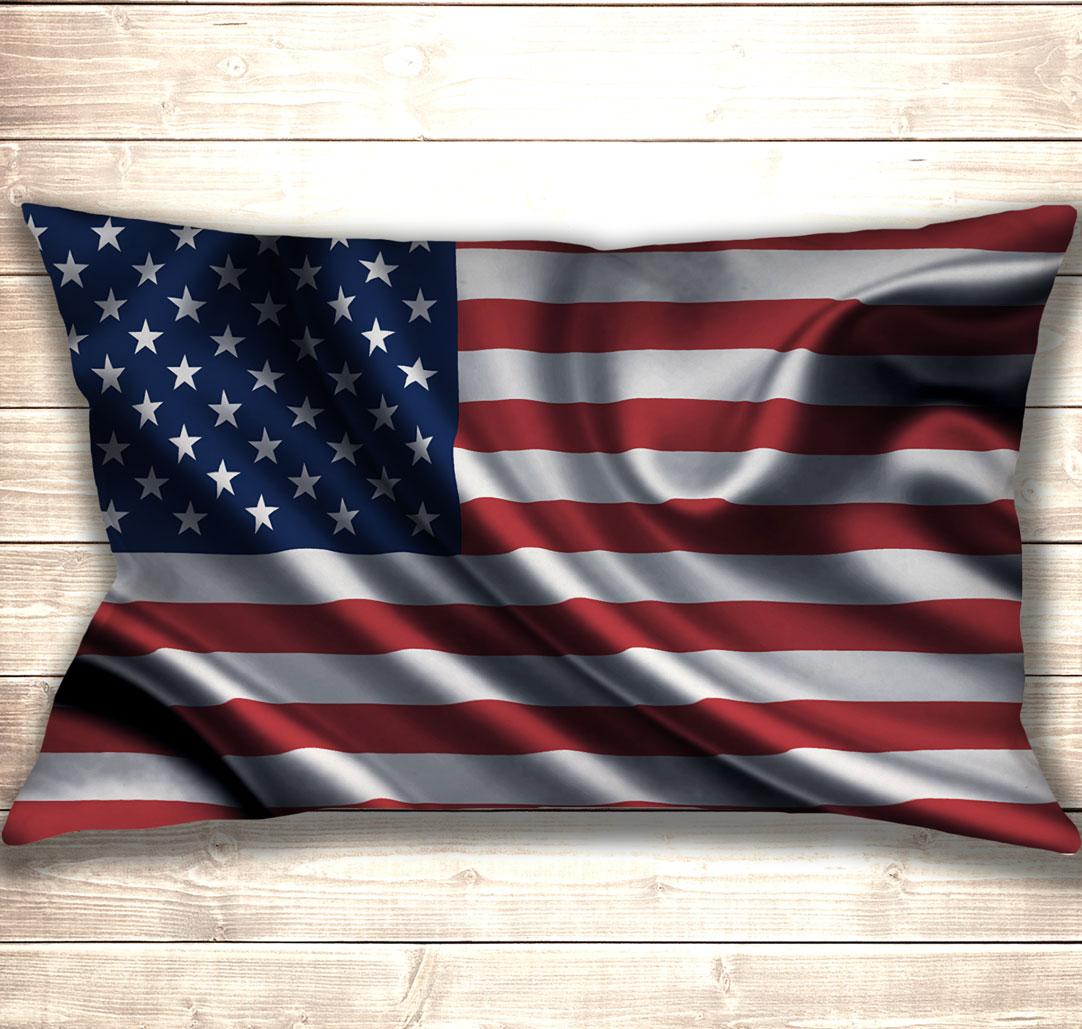 Подушка-картина USA flag 50х70см