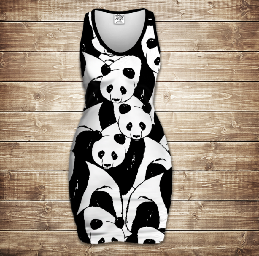 Плаття - майка 3D -  Світ панд