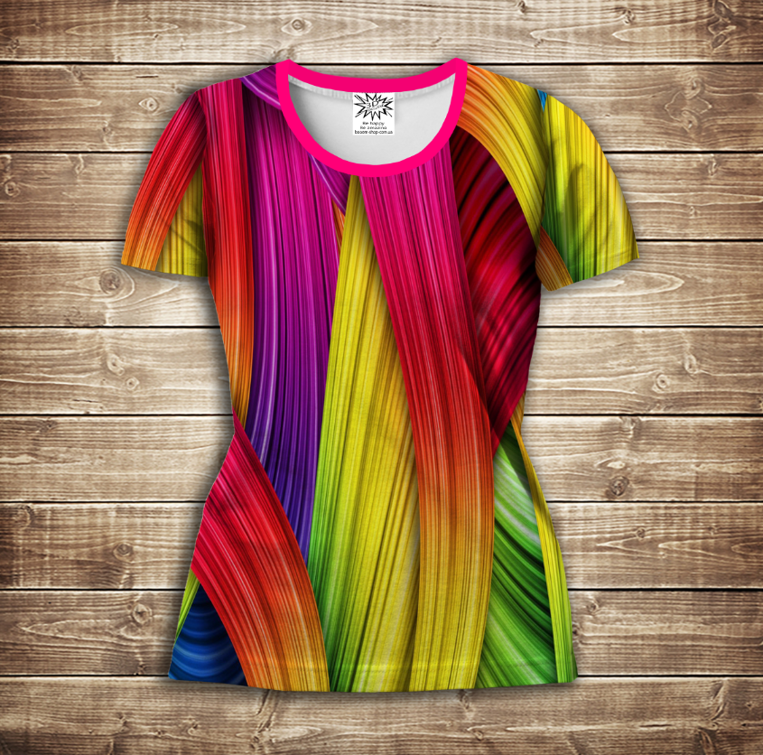 Футболка жіноча 3D -  Rainbow color