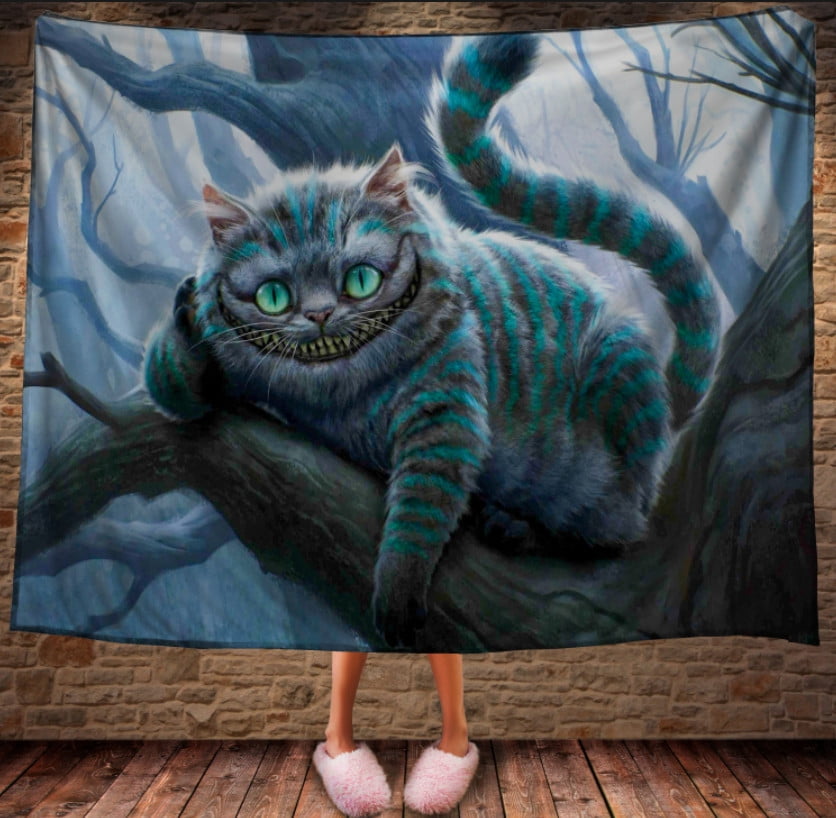 Плед з 3D принтом - Чеширський Кіт на дереві