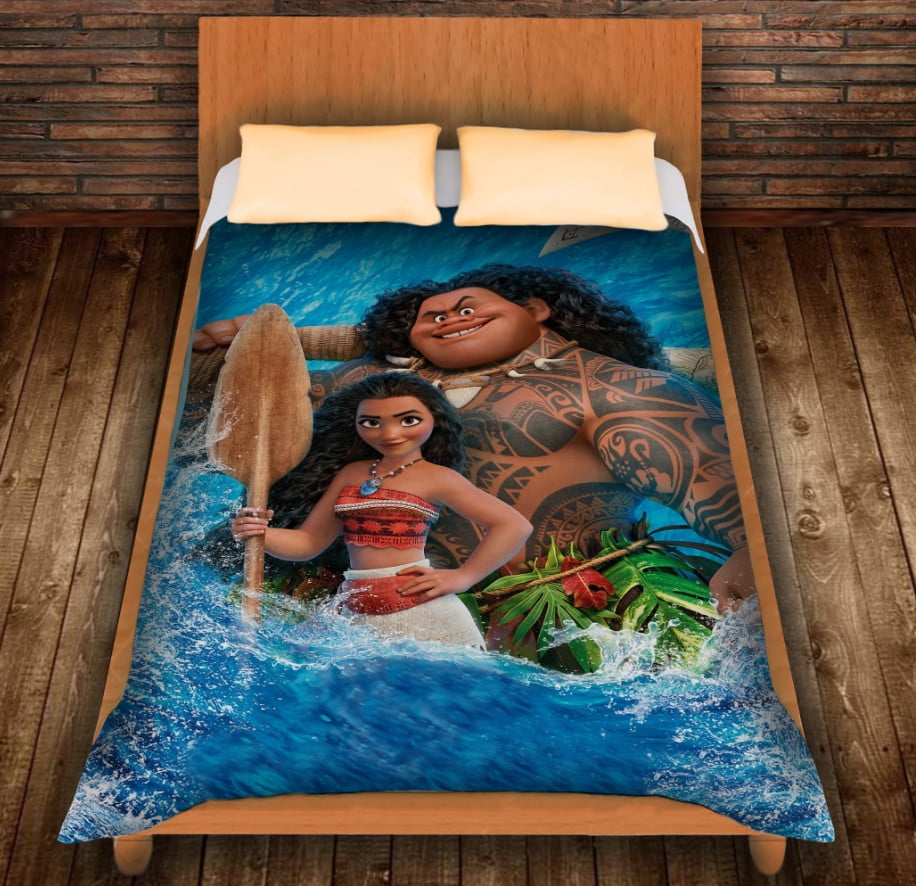Плед з 3D принтом -  Moana and Maui in water