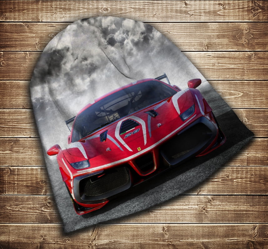 Шапка з 3D принтом -  Ferrari Всі розміри