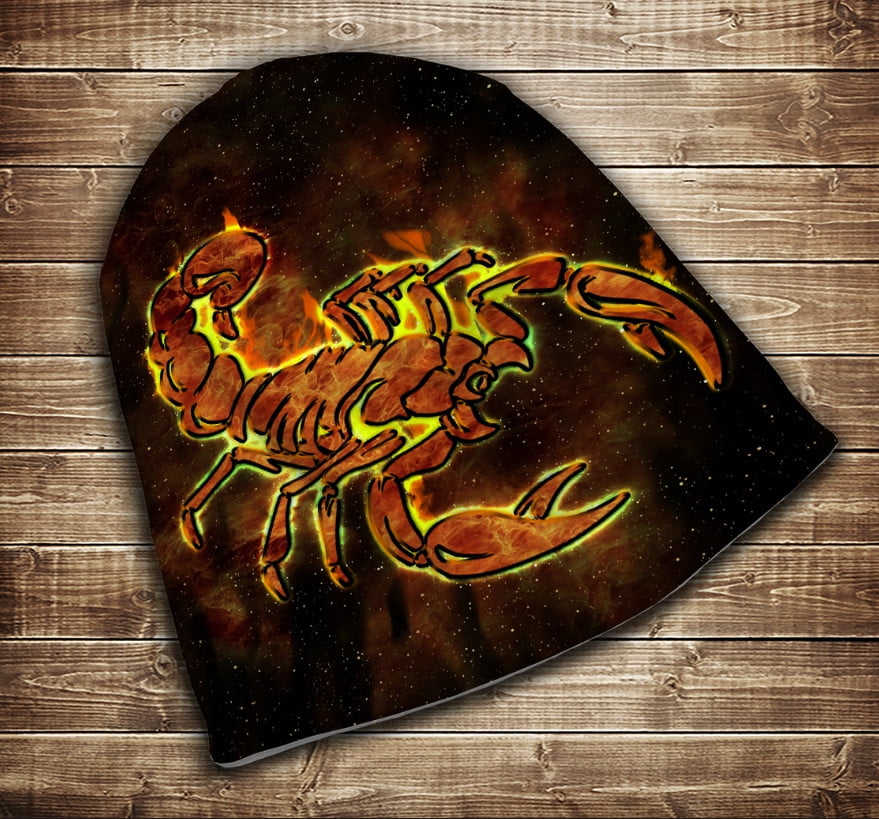 Шапка з 3D принтом - Scorpion In Fire Всі розміри