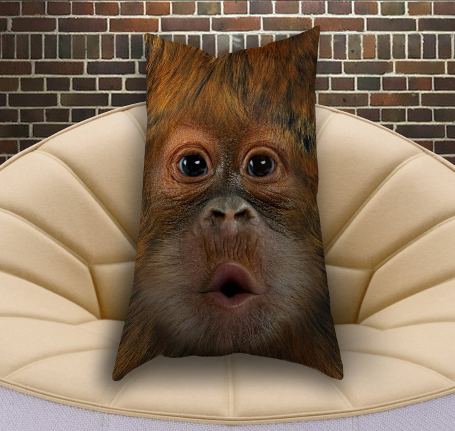 Подушка ростова вертикальна з 3D принтом  Мавпа Kiss