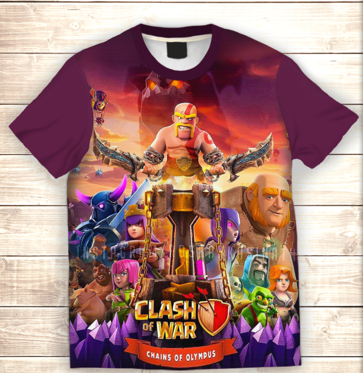 Футболка 3D Clash of Clans (War)