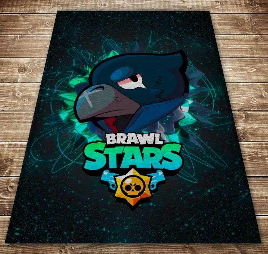 Плед с 3D принтом-Бравл Старс Ворон Face Brawl Stars