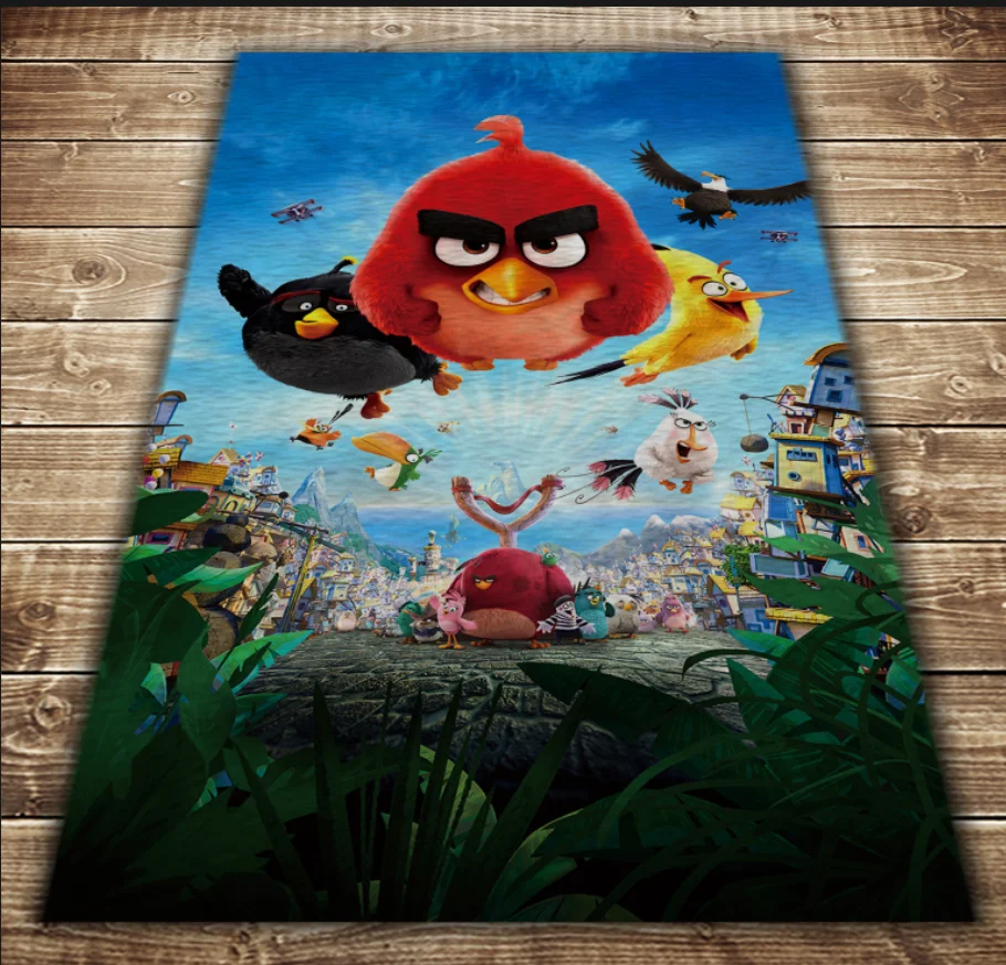 Плед с 3D принтом-Angry Birds attack