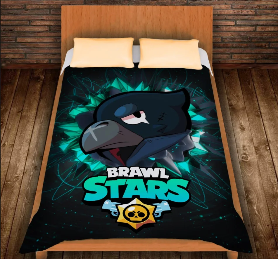 Плед с 3D принтом-Бравл Старс Ворон Face Brawl Stars
