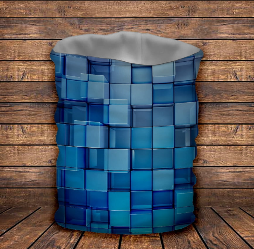 Бафф с 3D принтом Голубые кубики