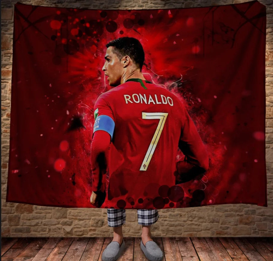 Плед с 3D принтом-Сristiano Ronaldo Red