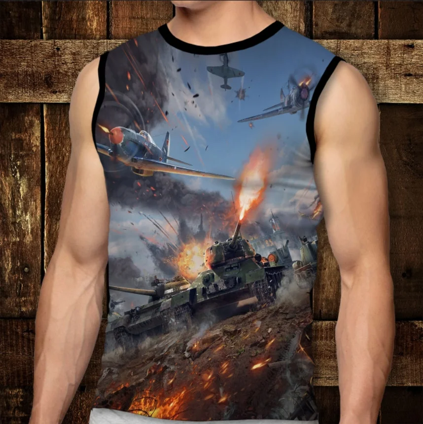 Футболка-безрукавка с 3D принтом: War Thunder. Взрослые и Детские размеры