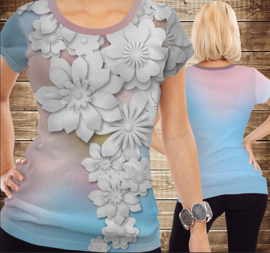 женская футболка 3D принт