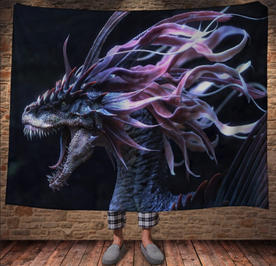 Плед з 3D принтом Реальні великі дракони. Лютий Дракон Горгона