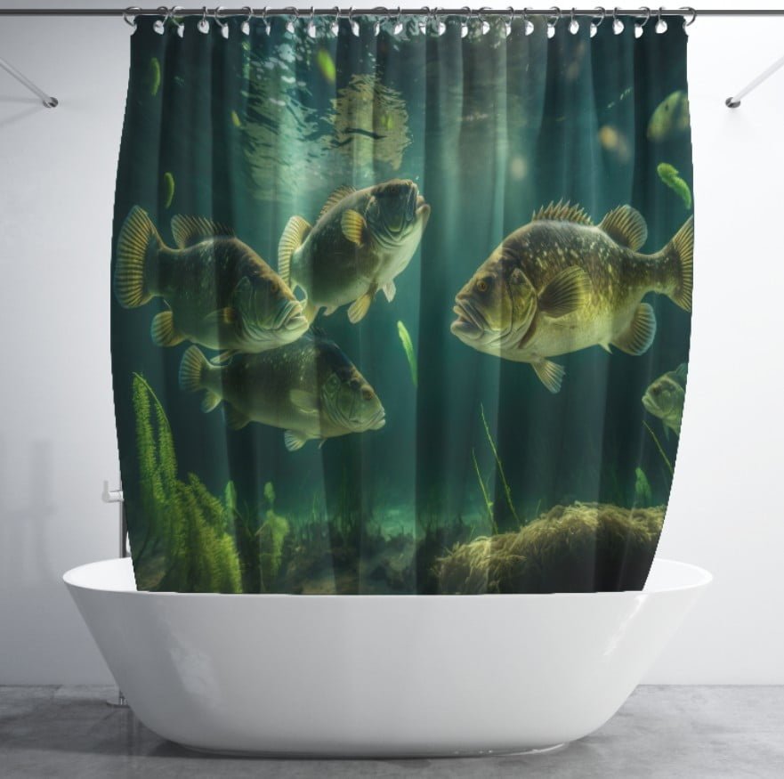 Штора для ванної з 3D принтом екзотичні морськи риби_37