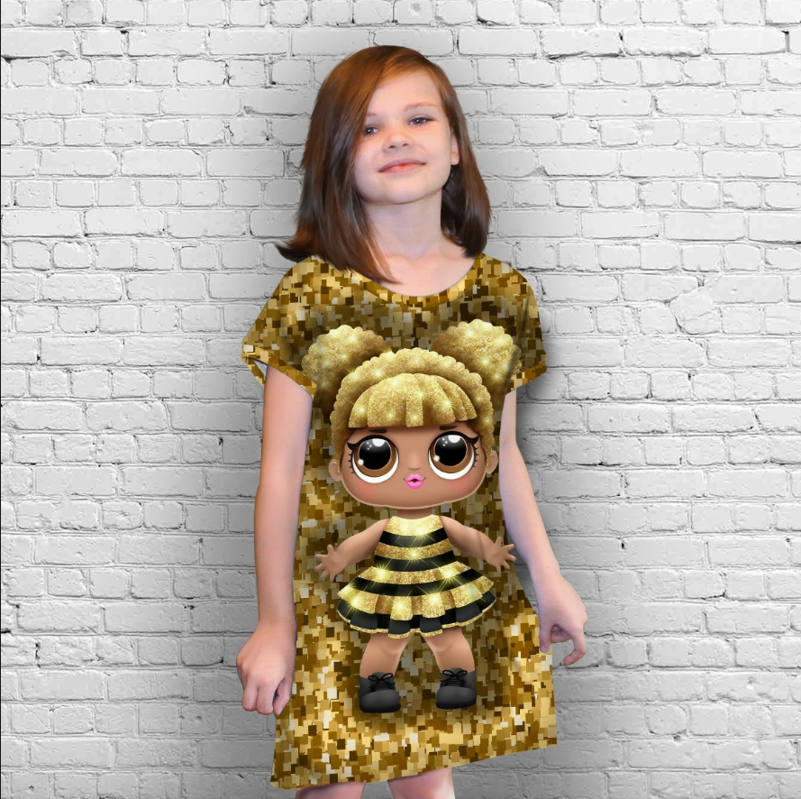 Плаття-туніка 3D принт з лялькою лол (lol) 02