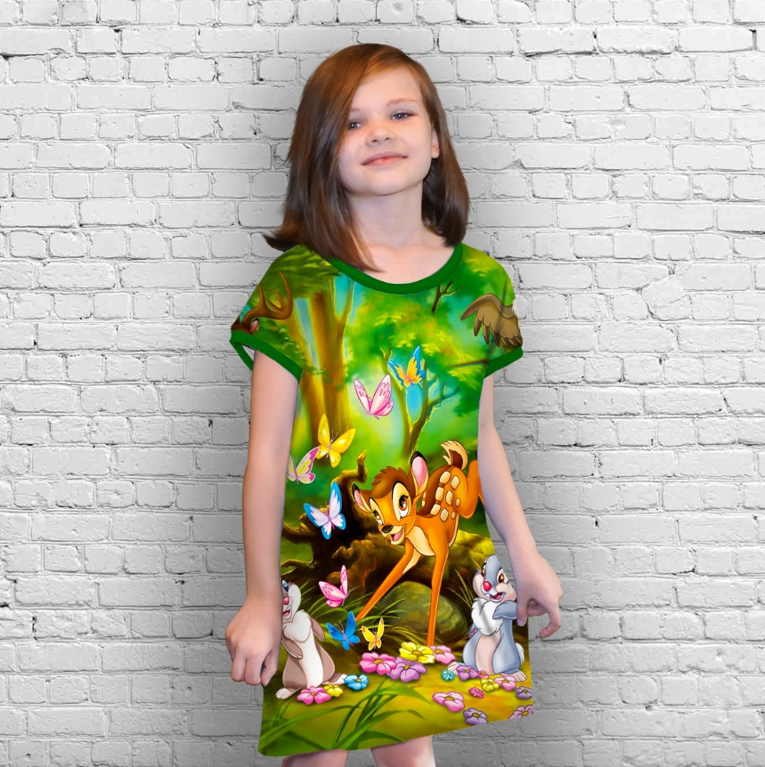 Плаття-туніка 3D принт Бембі герої