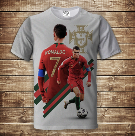 Футболка з 3D принтом КРІШТІАНУ РОНАЛДУ Ronaldo White