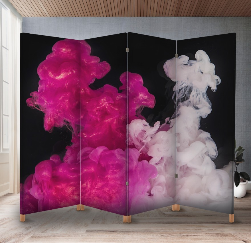 Декоративний екран (ширма) з принтом Кольоровий дим