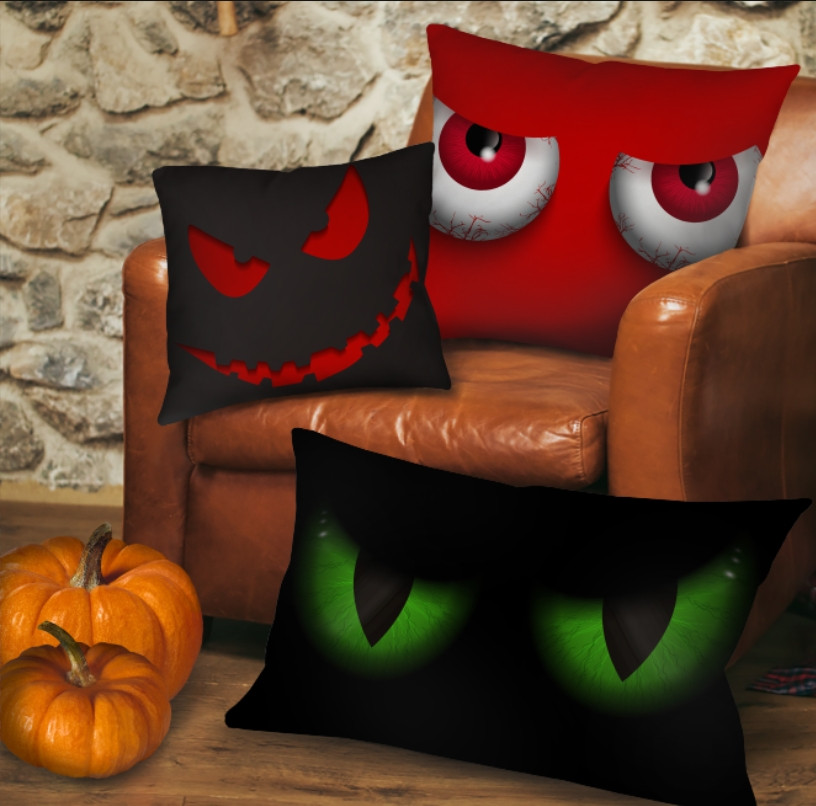 Набір із 3-х подушок Helloween злі очі 12
