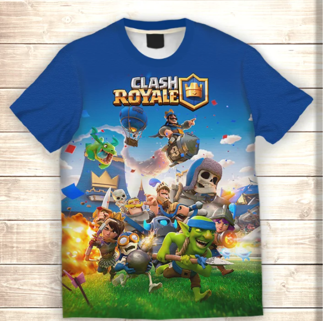 Футболка 3D Clash Royale. 04 Дорослі та дитячі розміри