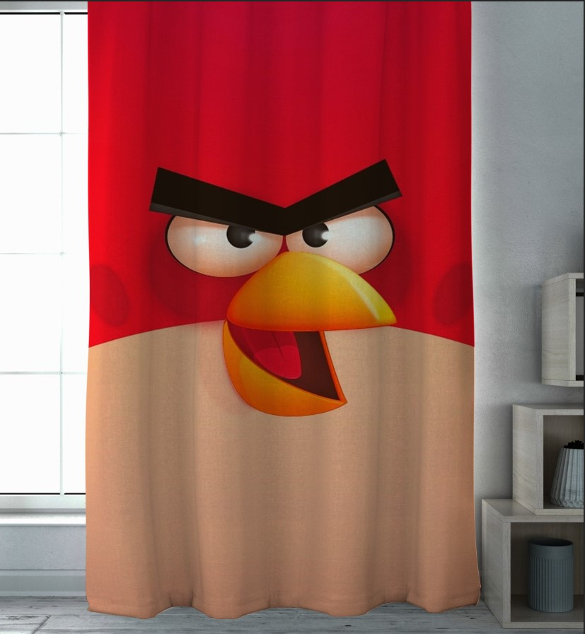 Штора з принтом "Дитяча енгрі бердс angry birds гра фільм пташка 1"
