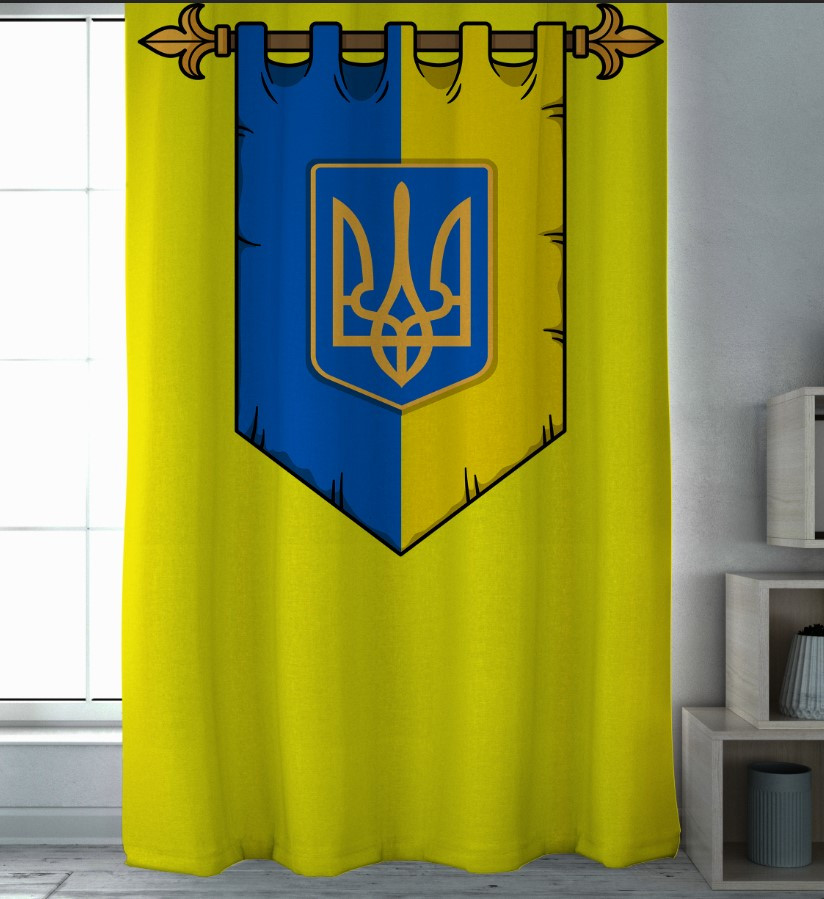Штора з принтом "Герб України"