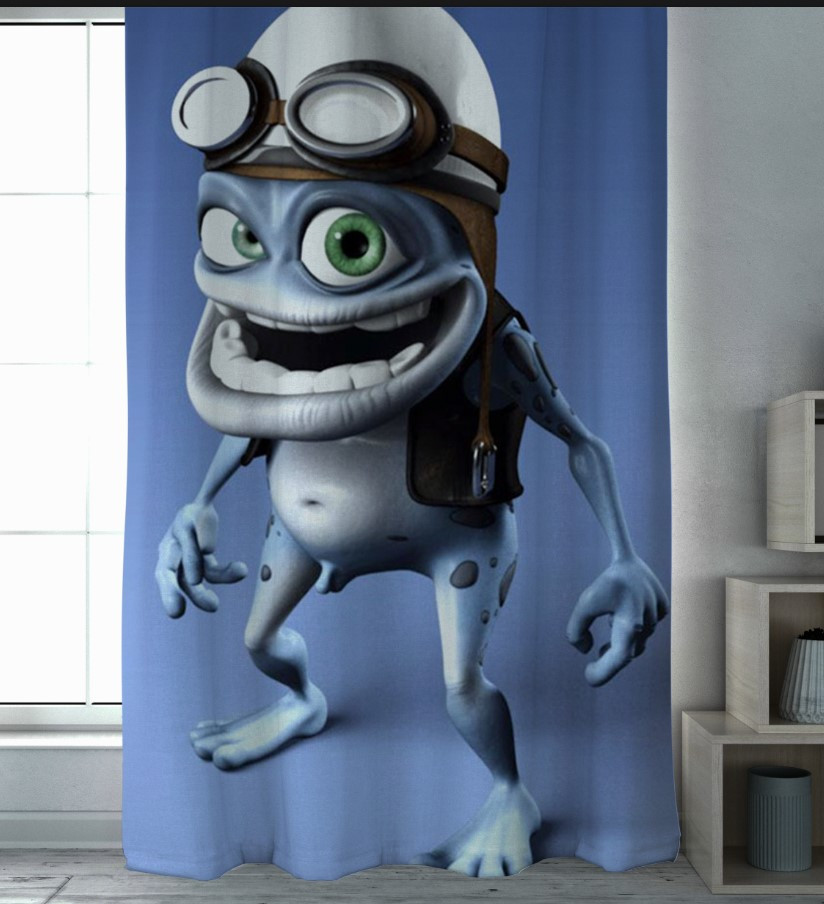 Штора з принтом "Crazy frog крейзі фрог жаба"
